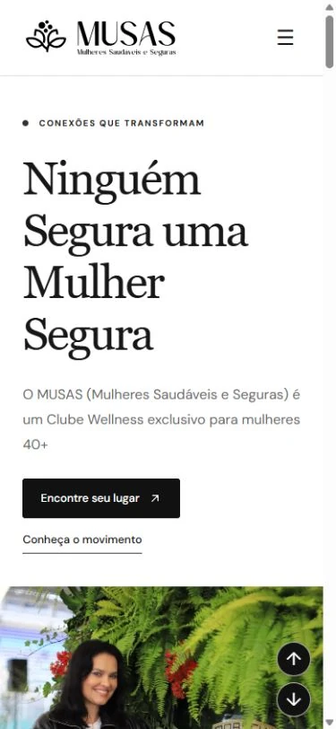 Imagem principal do Clube MUSAS em formato celular