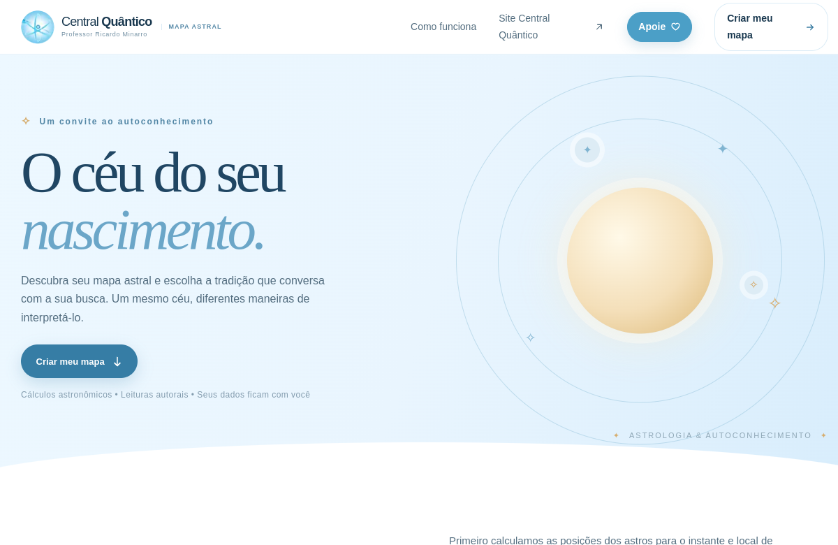 Captura real do site Mapa Astral na versão desktop