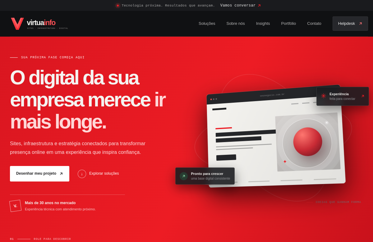 Captura real do site Virtuainfo na versão desktop